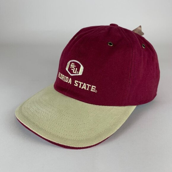 Florida State Seminoles Vintage Maroon Beige Nike Relaxed Fit Strapback Hat New - Picture 1 of 5